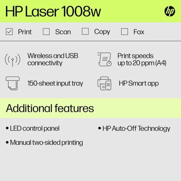 HP Laser 1008W Printer