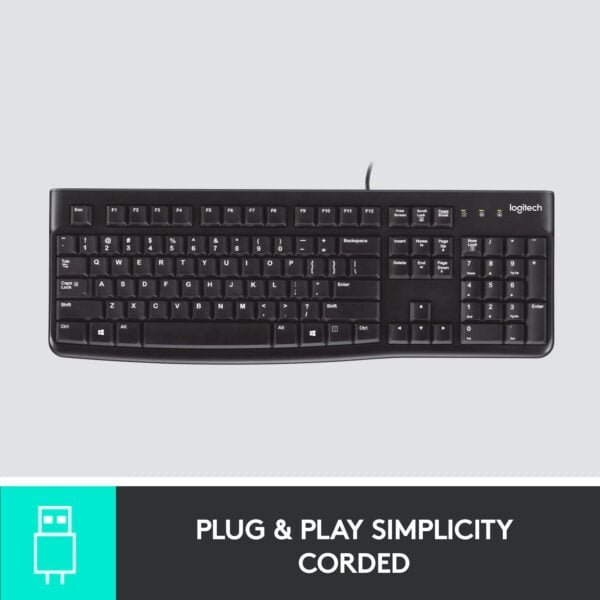 Logitech K120 Wired Keyboard for Windows