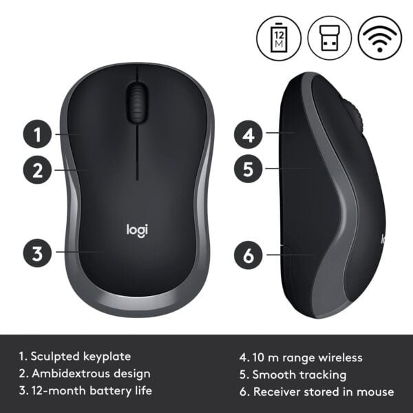 Logitech M185 Wireless USB Mouse